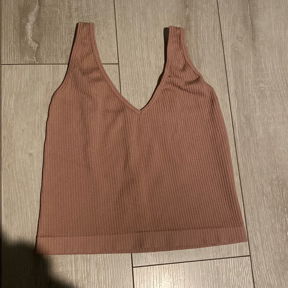 Free People ribbed cropped tank top